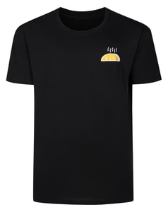 Bigdude Taco Print Short Sleeve T-Shirt Black